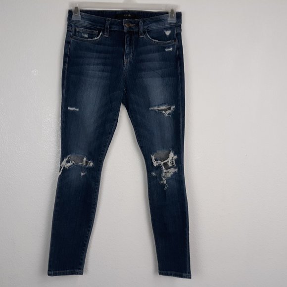Joe's Jeans Women's Skinny Ankle Jeans Size 27 Distressed Keagan Wash Mid Rise - Picture 1 of 16